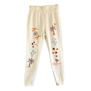 MOTHER The Springy Lounger Ankle Sweat Pants Lets Be Pacific Wash Size XS